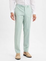 Finshley & Harding spodnie garniturowe - Kalifornia Mężczyźni Slim Fit zielony, 46. Zielone garnitury Finshley & Harding, m, bez wzorów, z syntetyku. Za 299.95 zł.