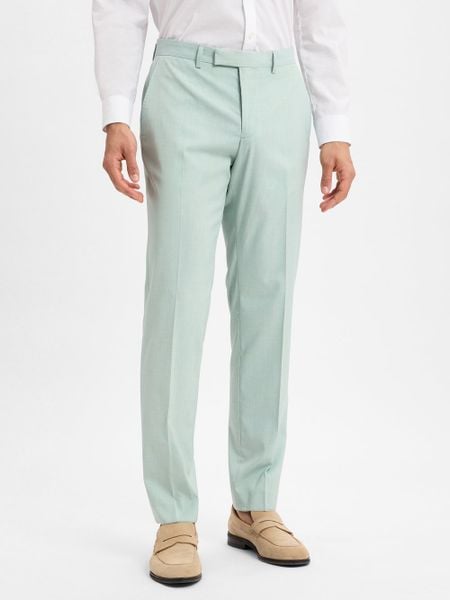 Finshley & Harding spodnie garniturowe - Kalifornia Mężczyźni Slim Fit zielony, 46. Zielone garnitury Finshley & Harding, m, bez wzorów, z syntetyku. Za 299.95 zł.