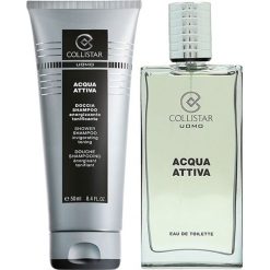 2-częściowy zestaw "Acqua Attiva" - EDT, szampon/żel pod prysznic. Perfumy męskie marki Collistar. W wyprzedaży za 34.95 zł.