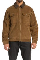 Kurtka turystyczna przejściowa męska Billabong Barlow Sherpa Cord. Brązowe kurtki Billabong, l, bez wzorów, z bawełny, bez kaptura. Za 308.49 zł.