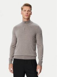 BOSS Sweter H-Ebenji 50565499 Brązowy jasny Regular Fit. Brązowe swetry rozpinane Boss, l, bez wzorów, z wełny, bez kołnierzyka, bez ramiączek. Za 749.99 zł.