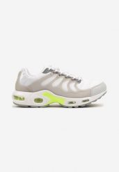 Biało-Szare Buty Sportowe Sneakersy z Geometrycznym Wzorem Fenirila. Białe buty sportowe casual Born2be, bez wzorów, z jeansu, bez zapięcia. W wyprzedaży za 111.99 zł.