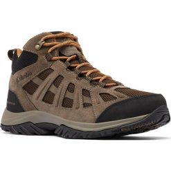 Buty Trekkingowe Męskie Columbia Redmond III Mid Waterproof. Brązowe trekkingi Columbia, bez wzorów, bez zapięcia. Za 425.55 zł.