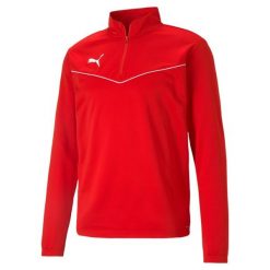 Bluza piłkarska męska Puma teamRISE 1 4 Zip Top. Białe bluzy Puma, m, bez wzorów, bez kaptura. Za 129.99 zł.