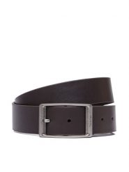 Calvin Klein Pasek Casual Round Buckle Tumbled 35Mm LV04D7123G Brązowy ciemny. Brązowe paski CALVIN KLEIN, bez wzorów, ze skóry, casualowe. Za 209.99 zł.