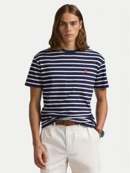 Polo Ralph Lauren T-Shirt 710938134007 Granatowy Slim Fit. Niebieskie koszulki polo Polo Ralph Lauren, m, bez wzorów, z bawełny, bez kołnierzyka, bez ramiączek. Za 249.99 zł.