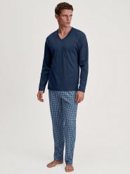Calida Piżama w kolorze granatowym rozmiar: XL. Niebieskie piżamy Calida, xl, bez wzorów, z bawełny, bez ramiączek. Za 284.95 zł.