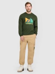 4F Spodnie casual cargo męskie - beżowe S. Brązowe spodnie materiałowe 4F, na co dzień, m, bez wzorów, z tkaniny, casualowe. Za 189.99 zł.