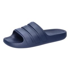 Sandały Dorosły Adidas Adilette Flow granatowy. Niebieskie sandały Adidas, z materiału, bez zapięcia. Za 145.50 zł.