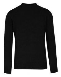 Sweter Czarny, Okrągły Dekolt, 100% BAWEŁNA (U-neck), Męski -BRAVE SOUL. Czarne swetry rozpinane Brave Soul, m, bez wzorów, z bawełny, bez kołnierzyka, bez ramiączek. Za 89.00 zł.