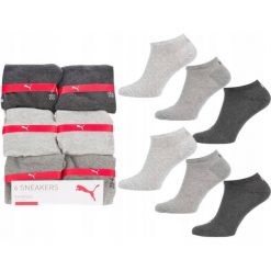 Skarpety 6 par niskie stopki Puma. Szare skarpetki sportowe Puma, bez wzorów. Za 39.90 zł.
