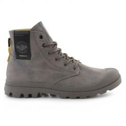 Buty do chodzenia męskie Palladium Pampa Surplus Major. Szare buty sportowe casual Palladium, bez wzorów, z materiału, bez zapięcia. Za 498.00 zł.