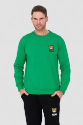 MOSCHINO Zielona bluza. Zielone bluzy MOSCHINO, l, bez wzorów, bez kaptura. W wyprzedaży za 599.99 zł.