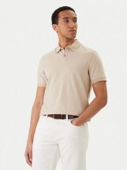 Guess Polo M6RP05 KD181 Beżowy Regular Fit. Brązowe koszulki polo Guess, m, z aplikacjami, z bawełny, bez kołnierzyka, bez ramiączek. Za 349.99 zł.