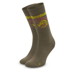 Skarpety wysokie unisex Reebok. Brązowe skarpety Reebok, bez wzorów. Za 54.99 zł.
