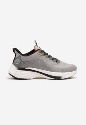 Jasnoszare Buty Sportowe Sneakersy Ozdobione Tłoczonym Wzorem Axevia. Szare buty sportowe casual Born2be, bez wzorów, z dresówki, bez zapięcia. W wyprzedaży za 95.99 zł.