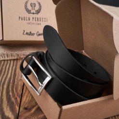 Pasek skórzany 120 cm czarny PAOLO PERUZZI PG-03-BLS-120. Czarne paski Paolo Peruzzi, bez wzorów, z jeansu, eleganckie. Za 49.00 zł.