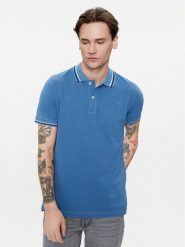 Geox Polo M3510A T2649 F4579 Niebieski Regular Fit. Niebieskie koszulki polo Geox, m, bez wzorów, z bawełny, bez kołnierzyka, bez ramiączek. Za 69.99 zł.