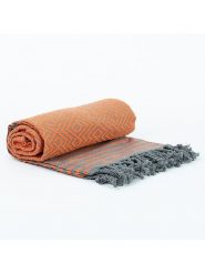 Ottoman Chusta hammam "Fenomen" w kolorze pomarańczowym - 190 x 105 cm rozmiar: onesize. Pomarańczowe szaliki Ottoman, bez wzorów, z bawełny. Za 69.99 zł.