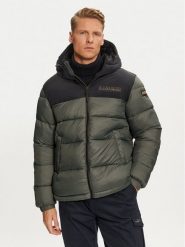 Napapijri Kurtka zimowa A-Hornelen NP0A4GLL Zielony Regular Fit. Zielone kurtki Napapijri, na zimę, m, bez wzorów, z syntetyku, bez kaptura. Za 879.99 zł.