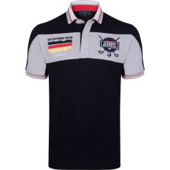 Koszulka polo "Woods" - Regular fit - w kolorze czarnym. Koszulki polo marki Sir Raymond Taylor, z aplikacjami, z bawełny, polo, z krótkim rękawem. W wyprzedaży za 108.95 zł.