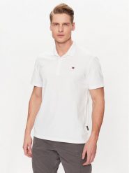 Napapijri Polo Ealis NP0A4H8B Biały Regular Fit. Białe koszulki polo Napapijri, m, bez wzorów, z bawełny, bez kołnierzyka, bez ramiączek. Za 209.99 zł.