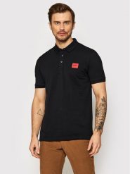 Hugo Polo Dereso222 50466202 Czarny Slim Fit. Czarne koszulki polo Hugo, m, bez wzorów, z bawełny, bez kołnierzyka, bez ramiączek. Za 249.99 zł.