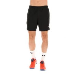 Spodenki tenisowe męskie Lotto Squadra III short 7. Czarne krótkie spodenki sportowe Lotto, m, bez wzorów, z materiału. Za 145.00 zł.