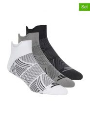 Skechers Skarpety (3 pary) w kolorze biało-czarno-szarym rozmiar: 43-46. Białe skarpety Skechers, bez wzorów, ze splotem. Za 17.99 zł.