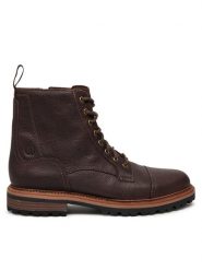 Clarks Trzewiki Clarkridge Hi 26179729 Brązowy. Brązowe botki sznurowane Clarks, bez wzorów, ze skóry, bez obcasa, bez zapięcia. Za 769.99 zł.