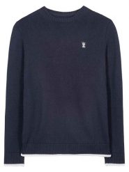 Herrlicher Sweter w kolorze granatowym rozmiar: M. Niebieskie swetry nierozpinane Herrlicher, m, bez wzorów, bez kołnierzyka, bez ramiączek. Za 168.06 zł.