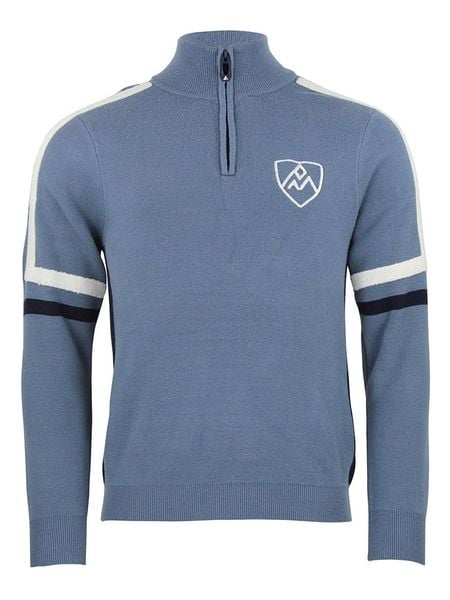 Peak Mountain Sweter "Casta" w kolorze błękitnym rozmiar: L. Niebieskie swetry nierozpinane Peak Mountain, l, bez wzorów, bez kołnierzyka, bez ramiączek. Za 243.45 zł.