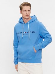 Tommy Hilfiger Bluza Logo MW0MW11599 Niebieski Regular Fit. Niebieskie bluzy Tommy Hilfiger, m, bez wzorów, z syntetyku, bez kaptura. Za 279.99 zł.