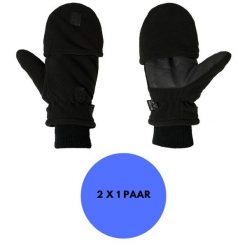 Rękawiczki termiczne z palcami - Męskie - Czarne - 2 pary. Czarne rękawiczki HEAT KEEPER, bez wzorów, z poliamidu. Za 185.79 zł.