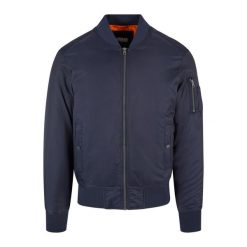 Kurtka Bomberka Męska Basic. Niebieskie kurtki Urban Classics, l, bez wzorów, bez kaptura. Za 255.99 zł.
