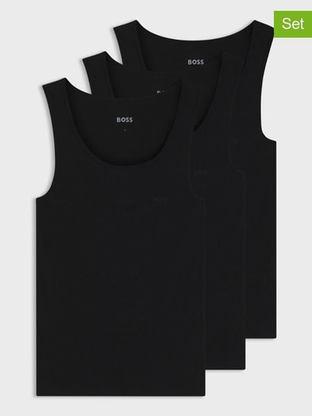 Hugo Boss Underwear Podkoszulki (3 szt.) w kolorze czarnym rozmiar: XL. Czarne podkoszulki Hugo Boss Underwear, xl, bez wzorów, z bawełny, bez ramiączek. Za 127.45 zł.
