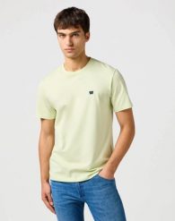 MESKA KOSZULKA WRANGLER SIGN OFF TEE SEAFOAM GREEN 112362681. Zielone t-shirty Wrangler, l, bez wzorów, bez kołnierzyka, bez ramiączek. Za 89.99 zł.
