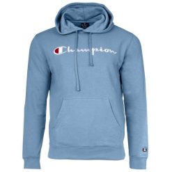 Bluza męska Champion Hooded. Niebieskie bluzy z kapturem Champion, m, bez wzorów, z bawełny, z kapturem. Za 278.90 zł.