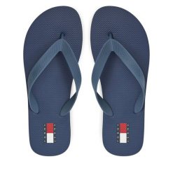 Japonki Tommy Jeans. Niebieskie japonki Tommy Jeans, bez wzorów, z jeansu. Za 89.99 zł.