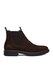 Rieker Botki CEO-33180-28 Brązowy ciemny. Brązowe botki sznurowane Rieker, bez wzorów, ze skóry, bez obcasa, bez zapięcia. Za 439.99 zł.
