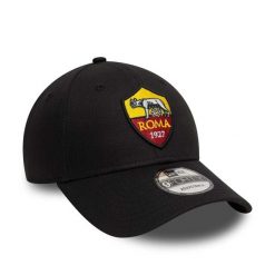 Czapka baseballowa AS Roma Core 9Forty. Czarne czapki z daszkiem New Era, na lato, bez wzorów, z bawełny. Za 119.99 zł.