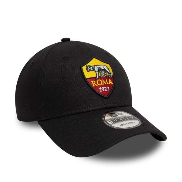 Czapka baseballowa AS Roma Core 9Forty. Czarne czapki z daszkiem New Era, bez wzorów, z bawełny. Za 119.99 zł.