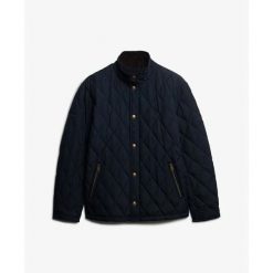 Kurtka puchowa Superdry Estate Country. Niebieskie kurtki Superdry, s, z aplikacjami, z puchu, bez kaptura. Za 476.75 zł.