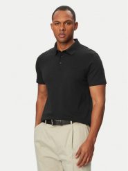 Calvin Klein Polo LV04LH204G Czarny Regular Fit. Czarne koszulki polo CALVIN KLEIN, m, bez wzorów, z bawełny, bez kołnierzyka, bez ramiączek. Za 329.99 zł.