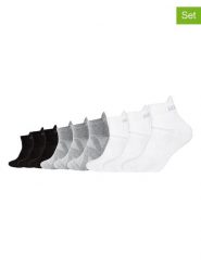 Skechers Skarpety (9 par) w kolorze czarnym, szarym i białym rozmiar: 35-38. Białe skarpety Skechers, bez wzorów. Za 84.01 zł.