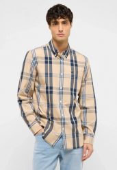 Męska Koszula Mustang Style Chester Big Check Navy 1017529 12858. Niebieskie koszule Mustang, m, bez wzorów, bez kołnierzyka, bez ramiączek. Za 129.99 zł.