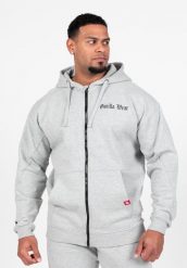 Utah Bluza z kapturem zapinana na suwak ight Szary Melange. Szare bluzy z kapturem GORILLA WEAR, l, bez wzorów, z bawełny, z kapturem. Za 255.00 zł.