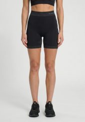 Szorty Hummel First Seamless. Czarne odzież kompresyjna Hummel, m, bez wzorów, z materiału, na fitness i siłownię. Za 125.50 zł.