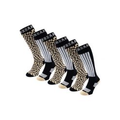 Skarpety narciarskie - Unisex - 6 par - Ciepły piasek. Brązowe skarpety POEDERBAAS, bez wzorów, z wełny. W wyprzedaży za 307.92 zł.