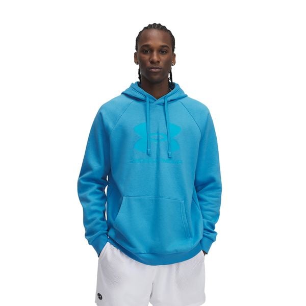 Bluza męska Under Armour Rival Fleece Logo HD. Niebieskie bluzy Under Armour, m, bez wzorów, bez kaptura. Za 239.99 zł.